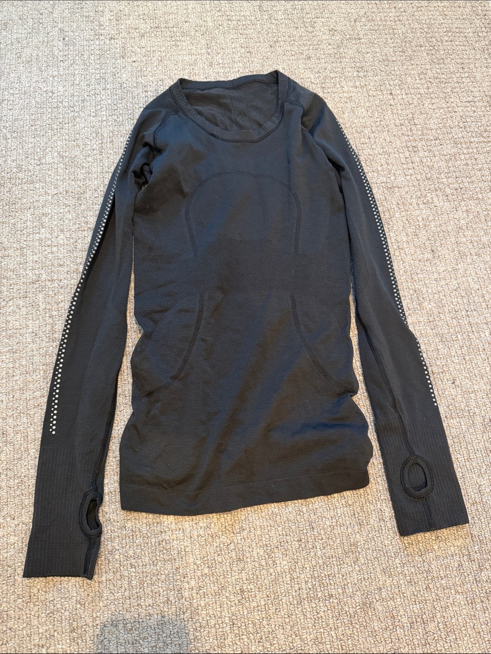 lululemon athletica Black Long Sleeve Seamless Top